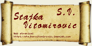 Stajka Vitomirović vizit kartica